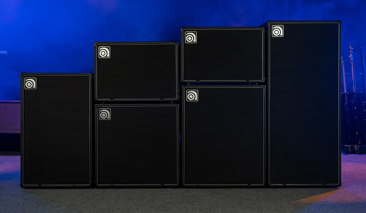 Venture series bass cabs on a stage